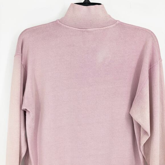 RE/DONE Women's 80s Half Zip Sweatshirt Small Purple 100% Cotton NWT - Picture 8 of 11